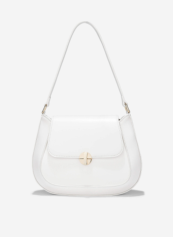 Rotated Buckle Should Bag - SAC 0333 - Cream