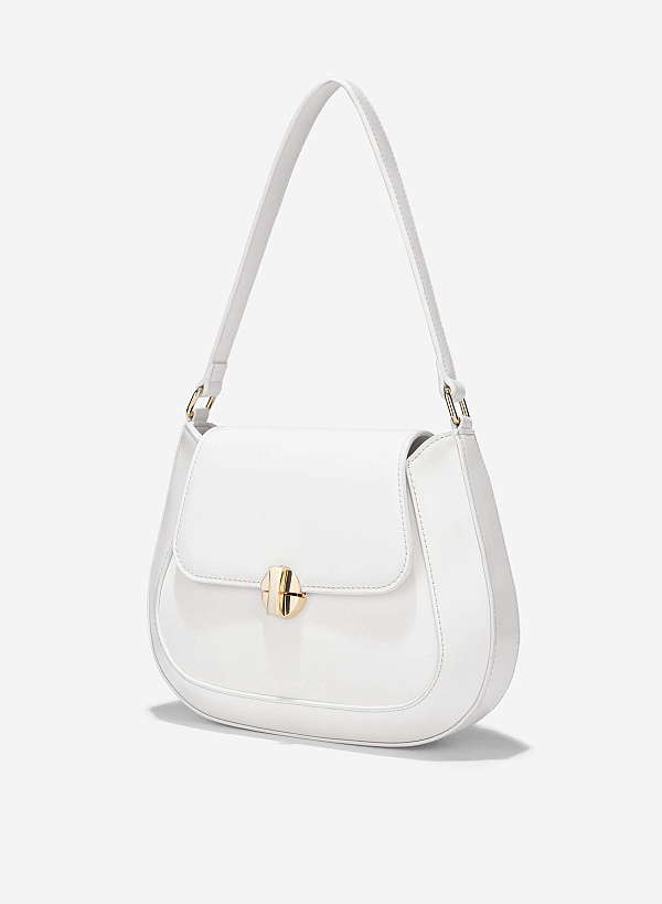 Rotated Buckle Should Bag - SAC 0333 - Cream - VASCARA