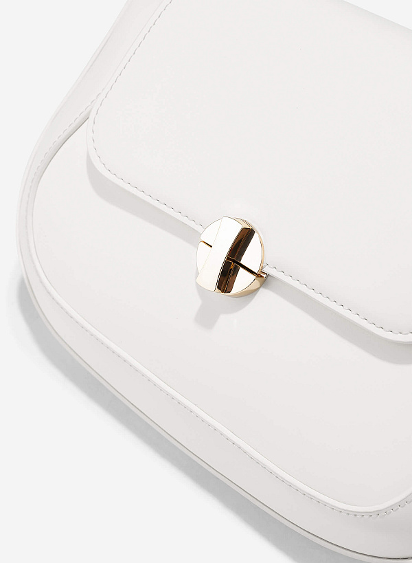 Rotated Buckle Should Bag - SAC 0333 - Cream - VASCARA