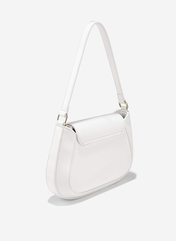 Rotated Buckle Should Bag - SAC 0333 - Cream - VASCARA