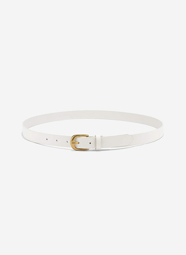 View more item Round Head Buckle Basic Belt - BEL 0030 - Cream