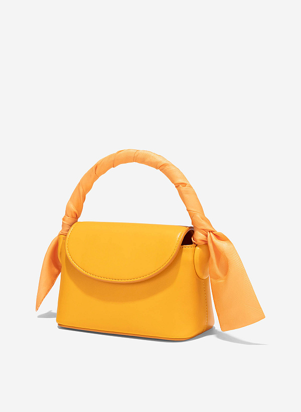 Silk Scarf Mini Bag - MES 0241 - Orange - VASCARA