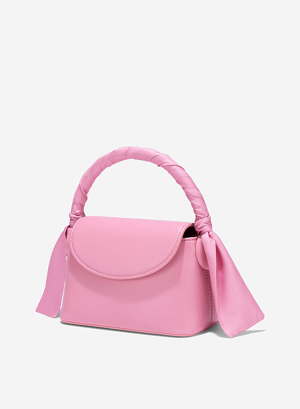 Silk Scarf Mini Bag - MES 0241 - Pink - VASCARA