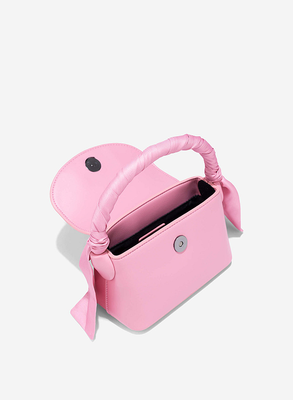 Silk Scarf Mini Bag - MES 0241 - Pink - VASCARA