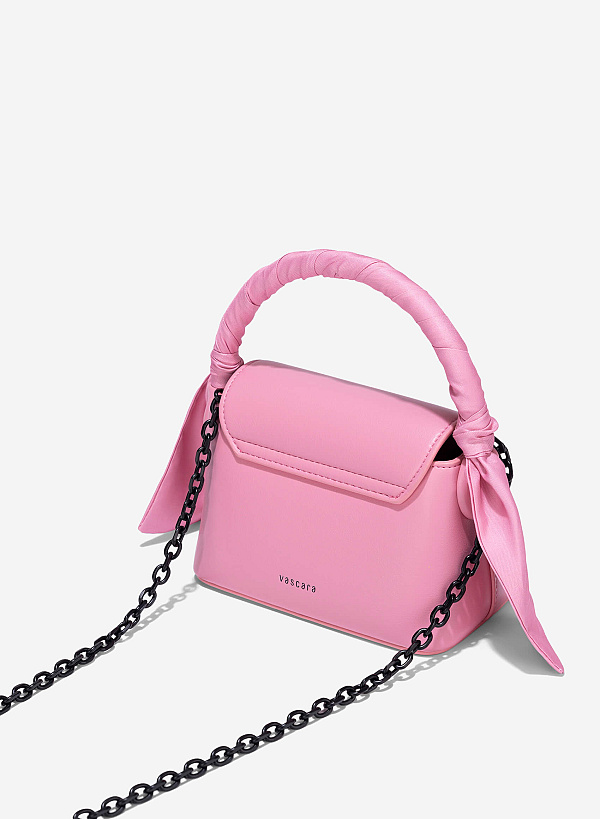 Silk Scarf Mini Bag - MES 0241 - Pink - VASCARA