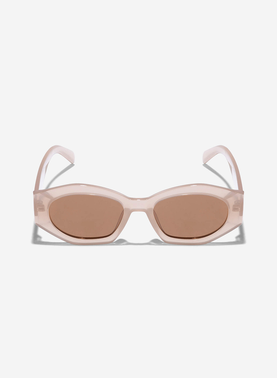 Special Plastic Frame Sunglasses - EYE 0011 - Light Brown - vascara.com