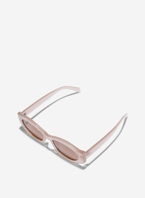 Special Plastic Frame Sunglasses - EYE 0011 - Light Brown - VASCARA