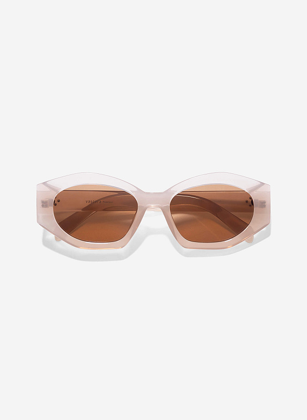 Special Plastic Frame Sunglasses - EYE 0011 - Light Brown - VASCARA