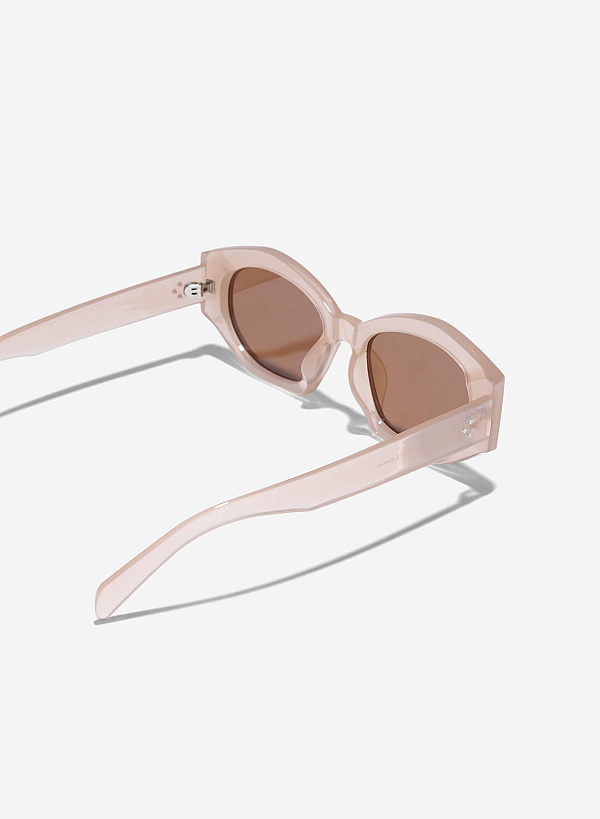 Special Plastic Frame Sunglasses - EYE 0011 - Light Brown - VASCARA