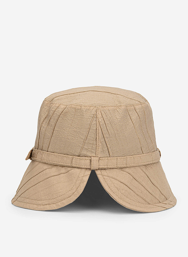 Strap Detai Bucket Hat - HAT 0007 - Beige - VASCARA