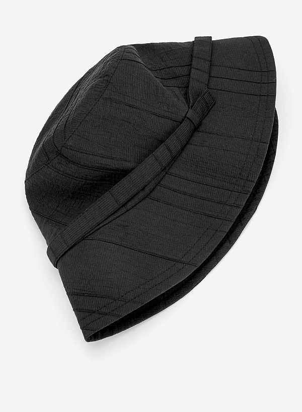 Strap Detai Bucket Hat - HAT 0007 - Black - VASCARA