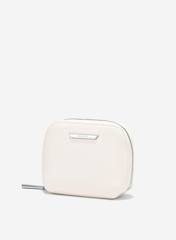Striped Mini Wallet - WLL 0310 - Cream - VASCARA