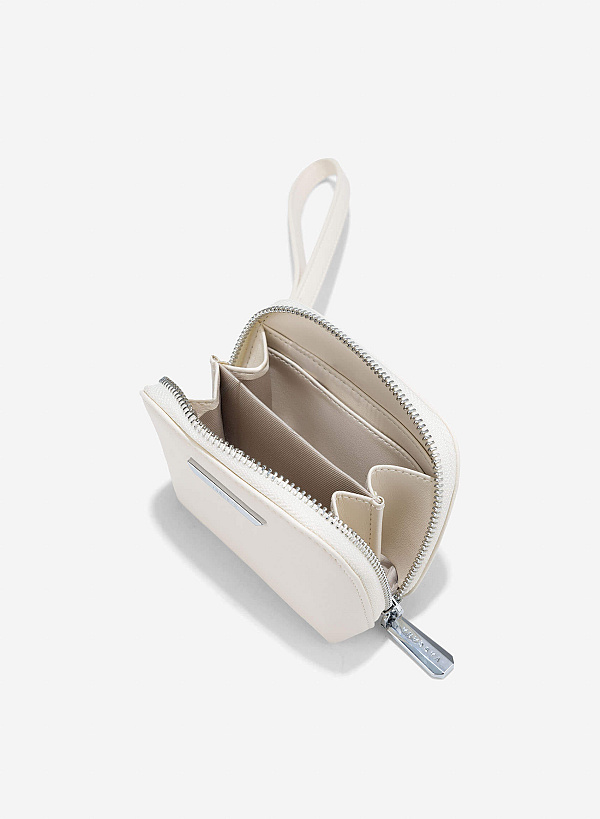 Striped Mini Wallet - WLL 0310 - Cream - VASCARA