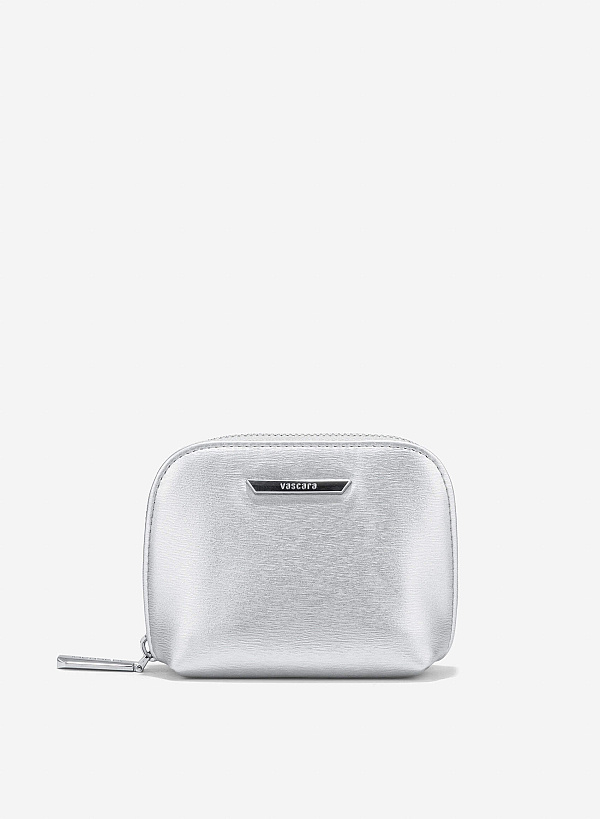 Striped Mini Wallet - WLL 0310 - Silver