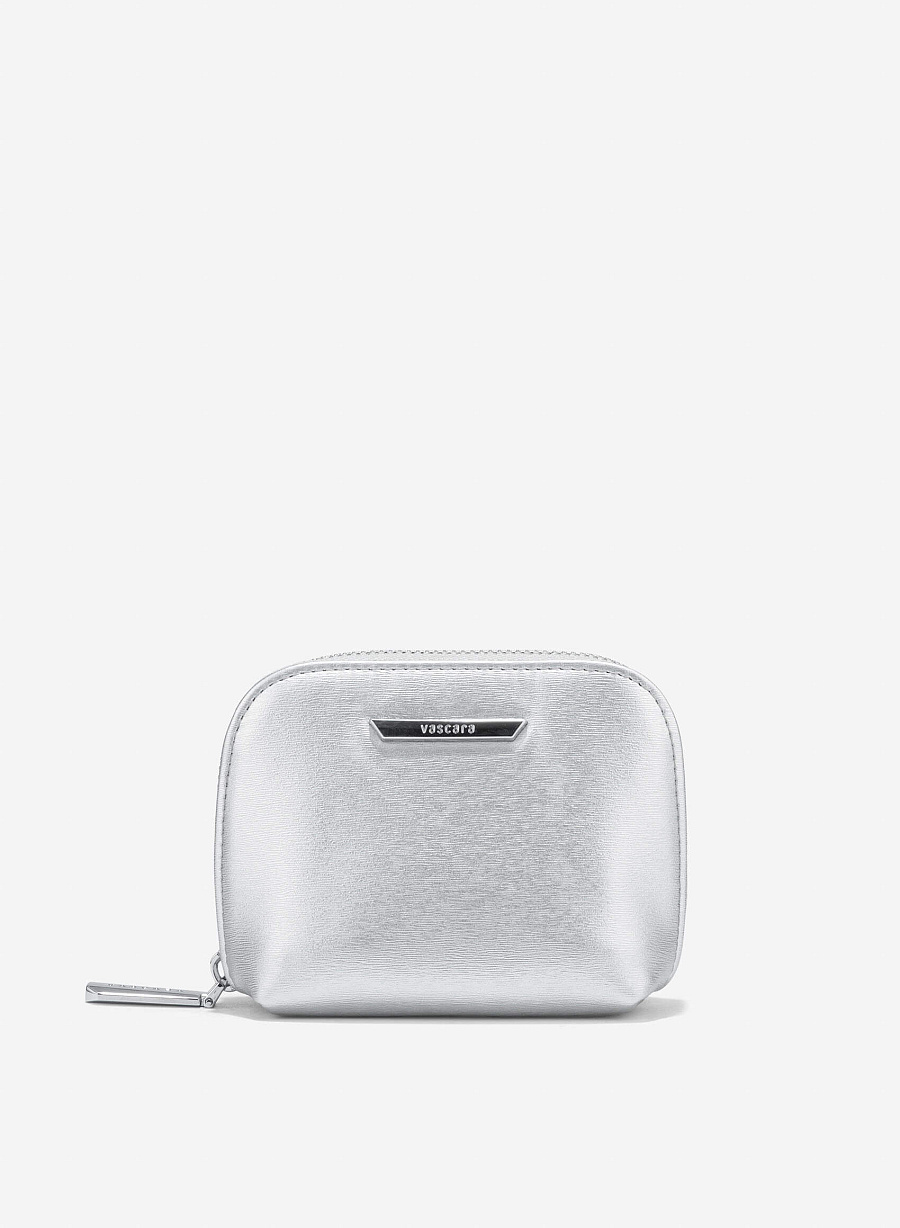 Striped Mini Wallet - WLL 0310 - Silver - vascara.com
