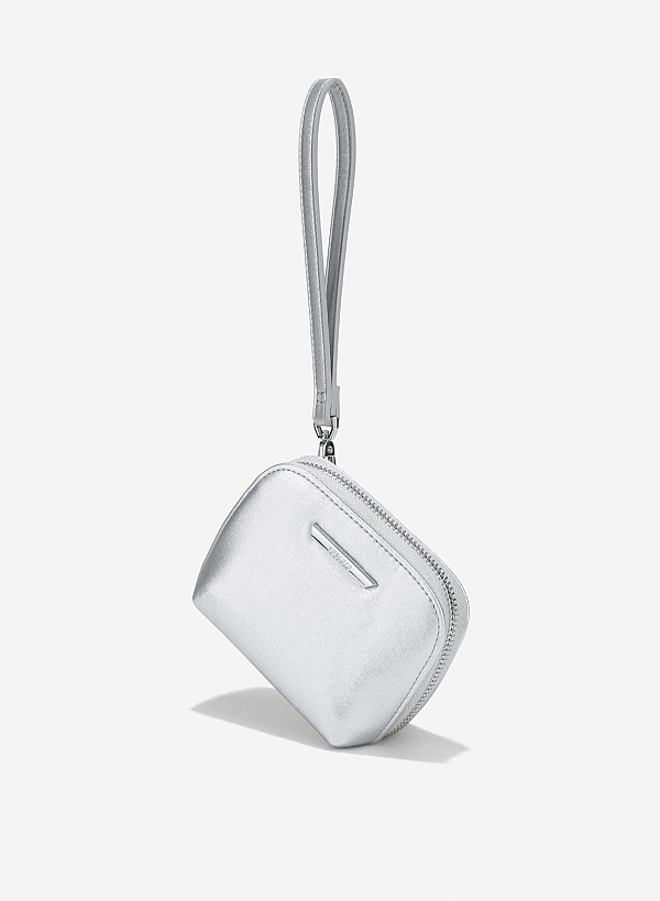 Striped Mini Wallet - WLL 0310 - Silver - VASCARA