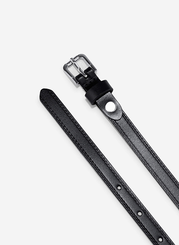 View more item Thin Belt with Pattern - BEL 0037 - Black