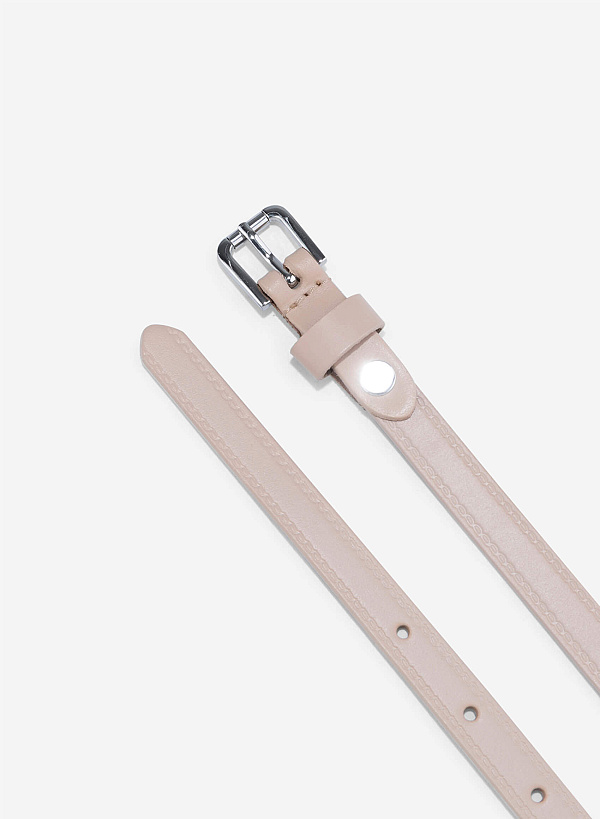 View more item Thin Belt with Pattern - BEL 0037 - Light Pink