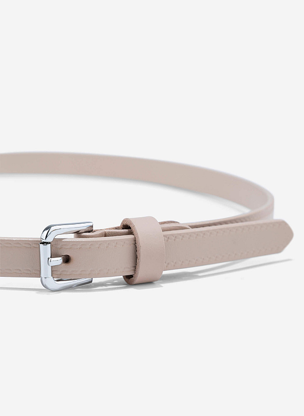 Thin Belt with Pattern - BEL 0037 - Light Pink - VASCARA