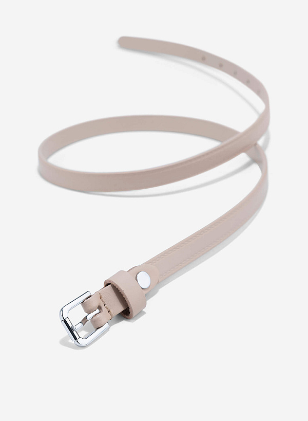 Thin Belt with Pattern - BEL 0037 - Light Pink - VASCARA
