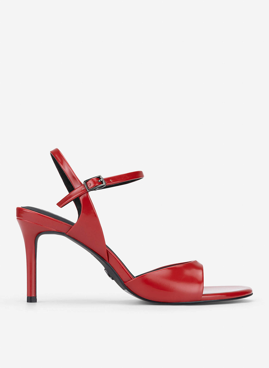 Thin Strap High Heel Sandals - PUM 0819 - Red - vascara.com