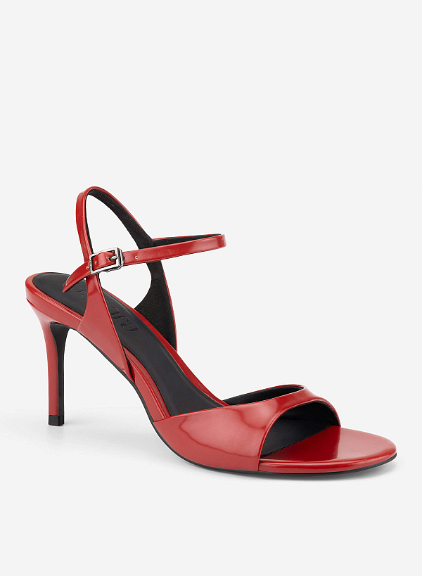 Thin Strap High Heel Sandals - PUM 0819 - Red - VASCARA