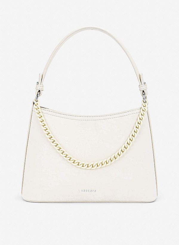 Xem sản phẩm Tone-on-tone Chain Bucket Bag - TTE 0195 - Cream