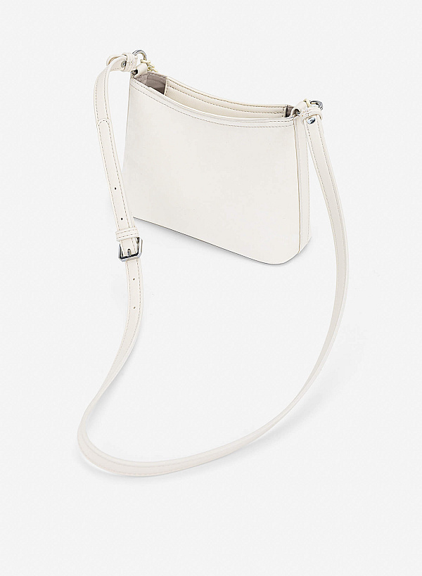 Tone-on-tone Chain Bucket Bag - TTE 0195 - Cream - VASCARA
