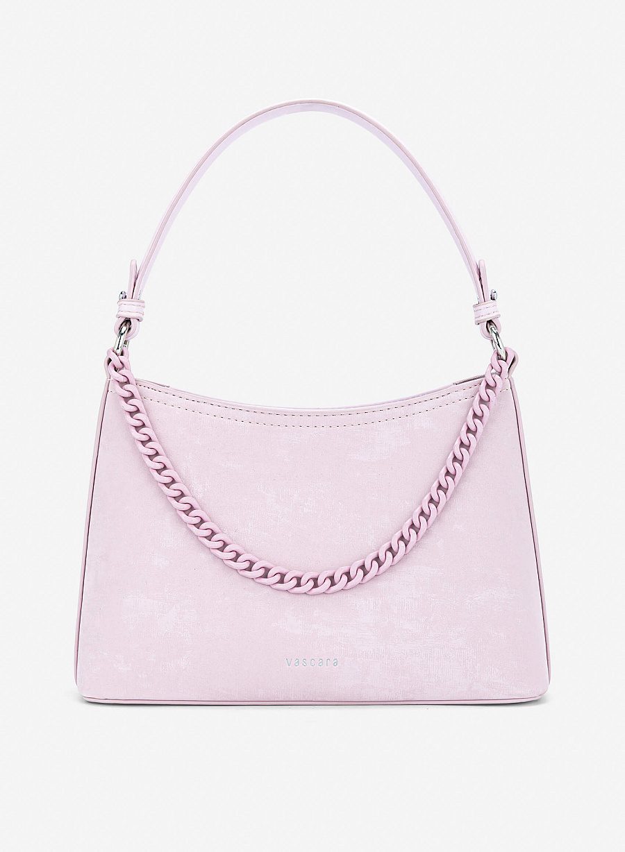 Tone-on-tone Chain Bucket Bag - TTE 0195 - Purple - vascara.com