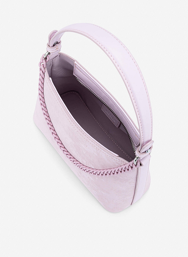 Tone-on-tone Chain Bucket Bag - TTE 0195 - Purple - VASCARA