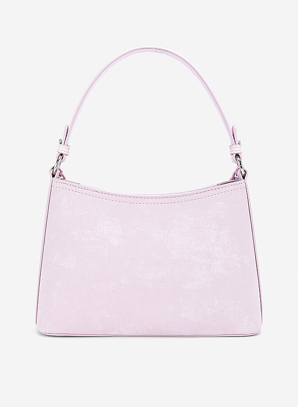 Tone-on-tone Chain Bucket Bag - TTE 0195 - Purple - VASCARA