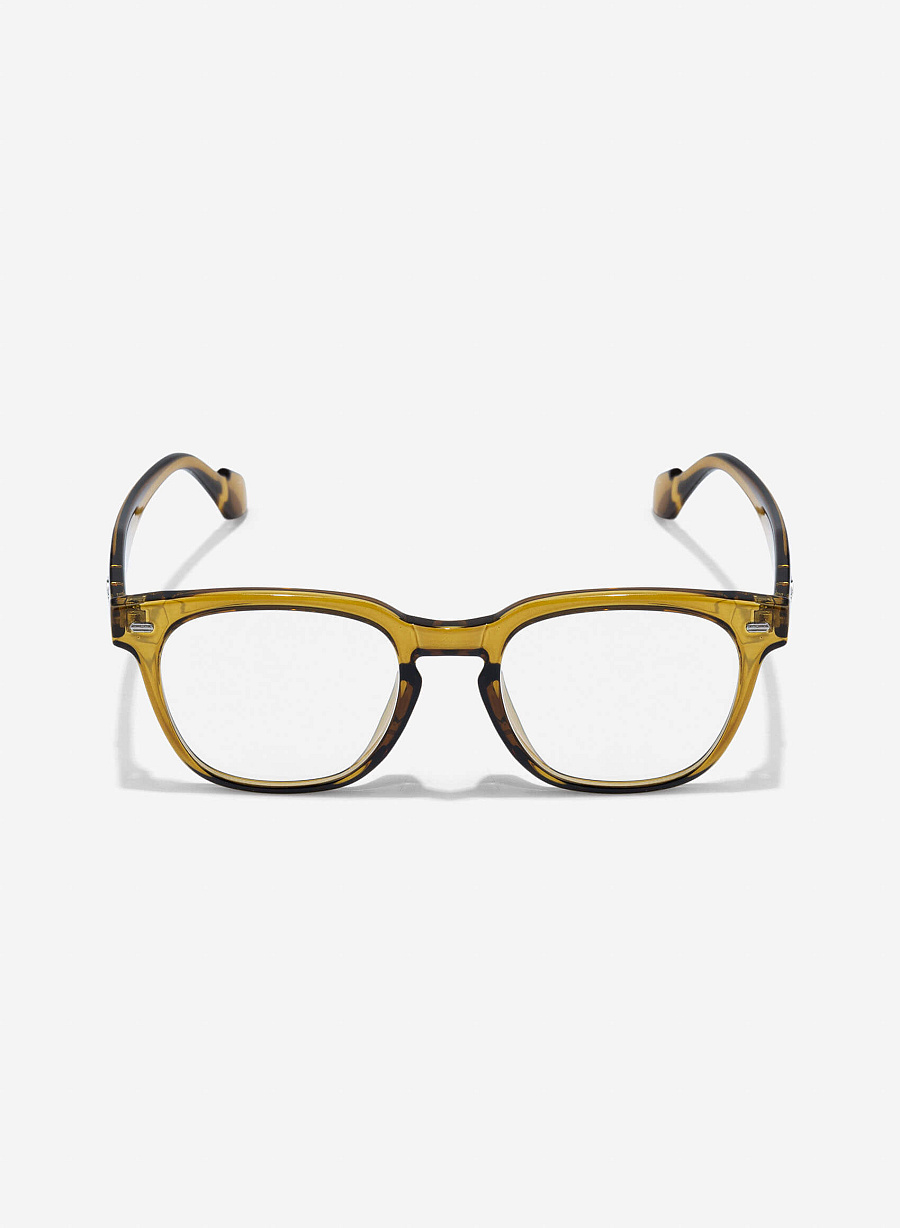 Transparent Frames Wayfarer Glasses - EYE 0062 - Dark Yellow - vascara.com