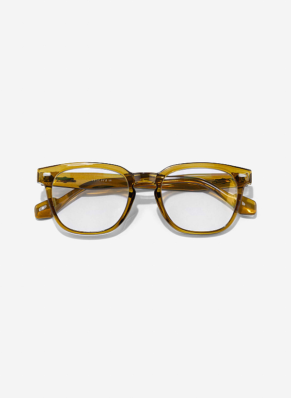 Transparent Frames Wayfarer Glasses - EYE 0062 - Dark Yellow - VASCARA