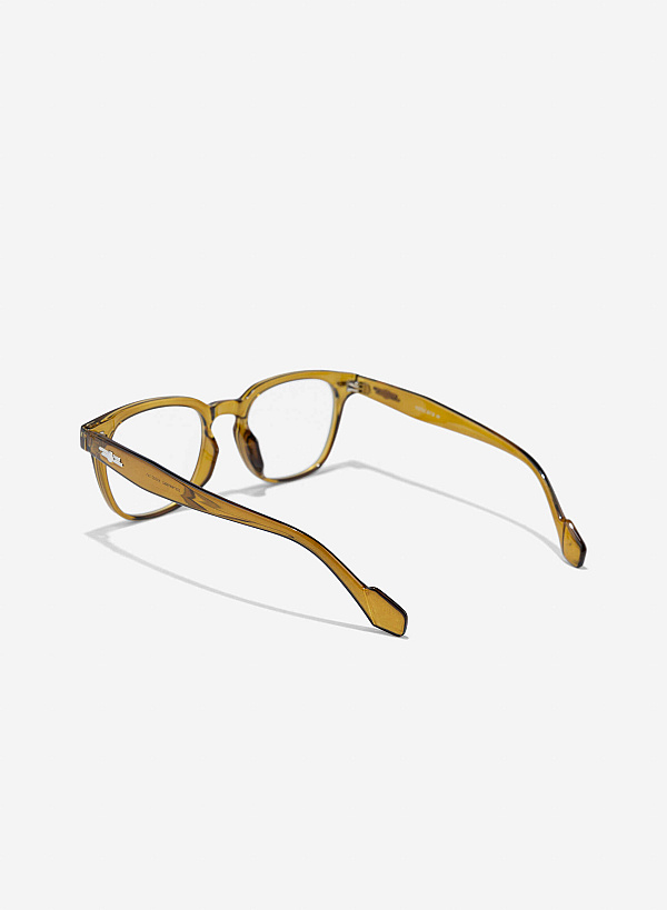 Transparent Frames Wayfarer Glasses - EYE 0062 - Dark Yellow - VASCARA