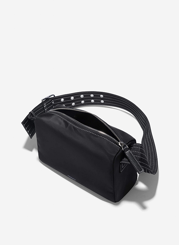 Trendy Strap Y2K Shoulder Bag - MES 0253 - Black - VASCARA