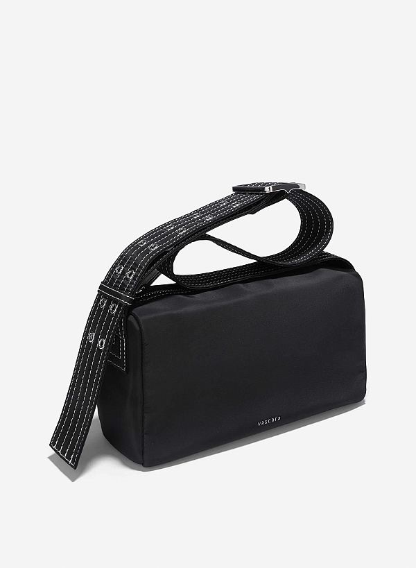 Trendy Strap Y2K Shoulder Bag - MES 0253 - Black - VASCARA