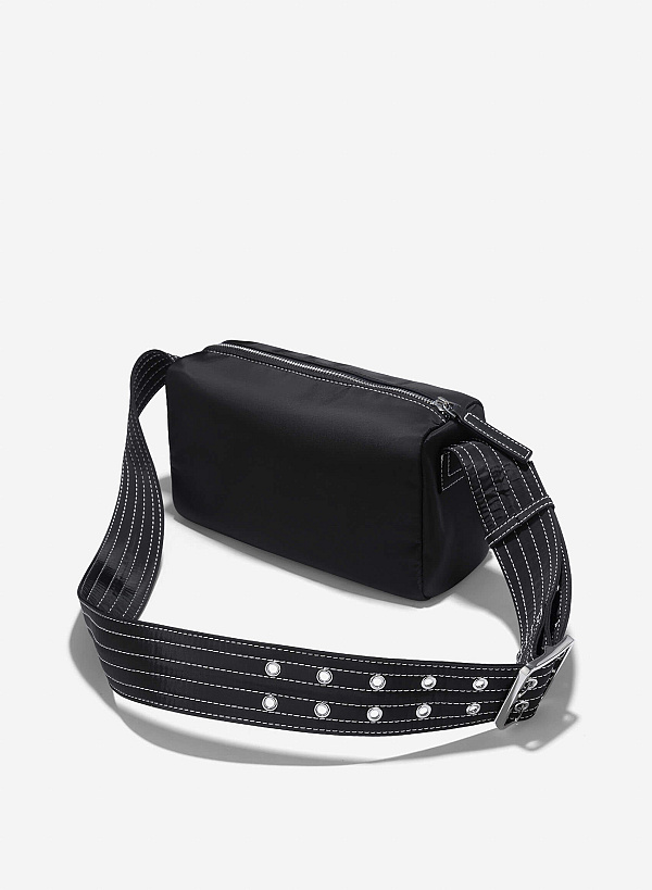 Trendy Strap Y2K Shoulder Bag - MES 0253 - Black - VASCARA