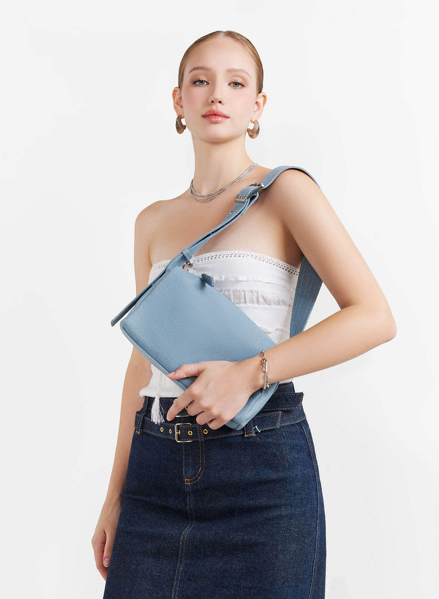 Trendy Strap Y2K Shoulder Bag - MES 0253 - Denim - vascara.com