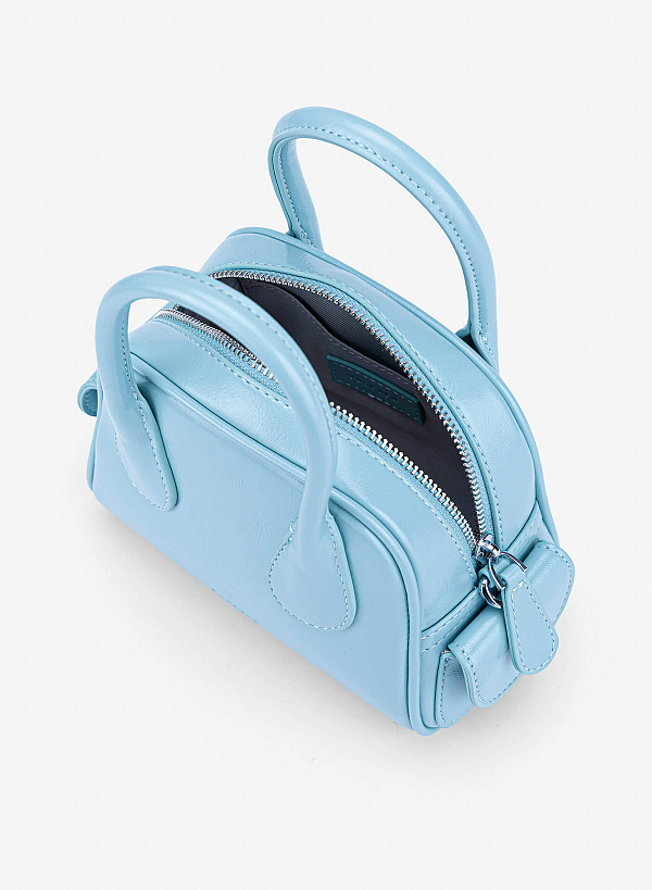 Tubular Strap Mini Handbag - TTE 0197 - Light Blue - VASCARA