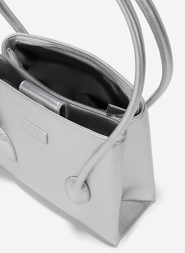 Tubular Strap Shoulder Bag - SAC 0329 - Silver - VASCARA