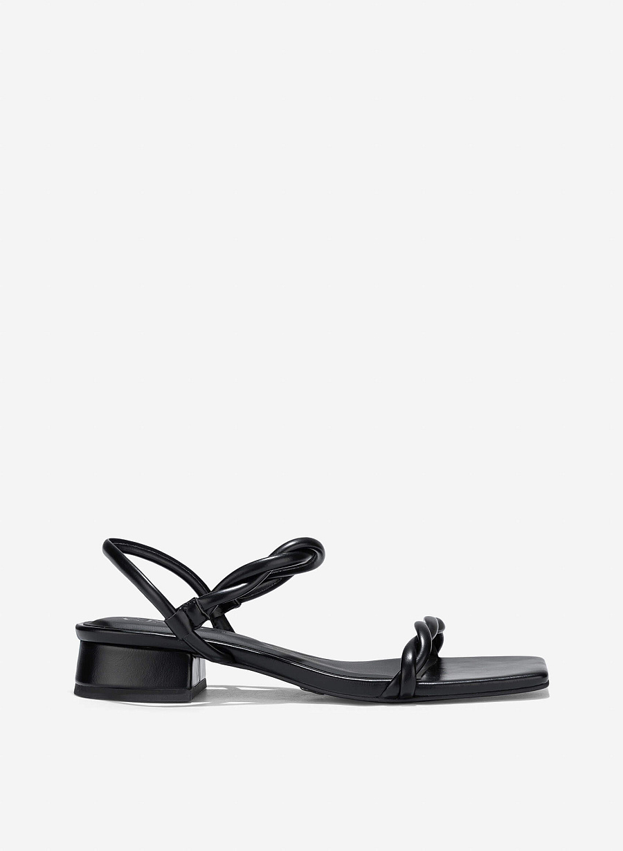 Twisted Strap Sandals - SDL 0343 - Black - vascara.com