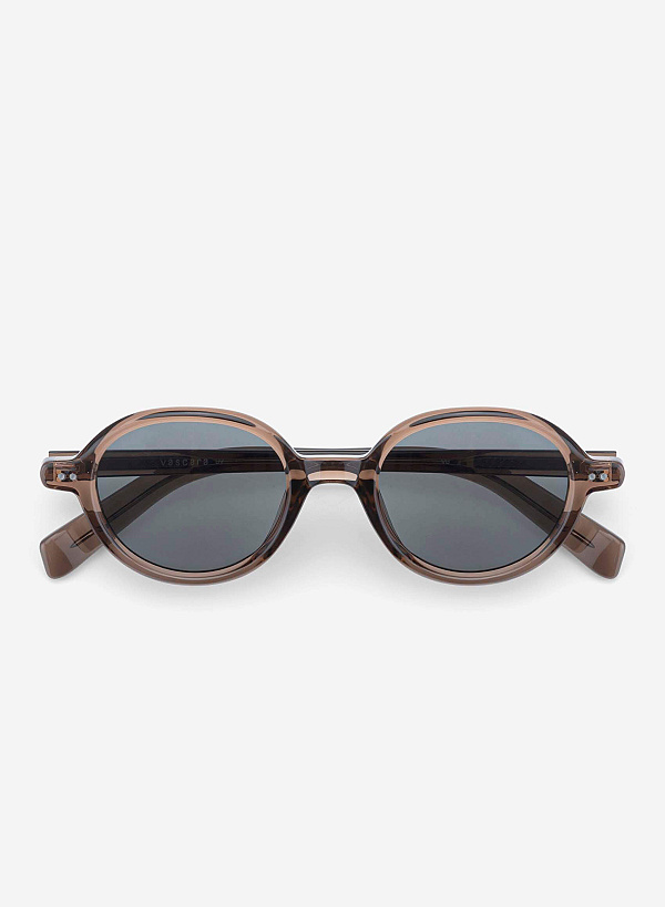 Vivian Sunglasses - RND 0057 - Light Brown - VASCARA