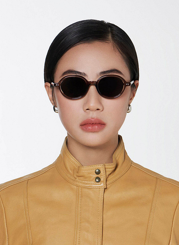 Vivian Sunglasses - RND 0057 - Light Brown - VASCARA