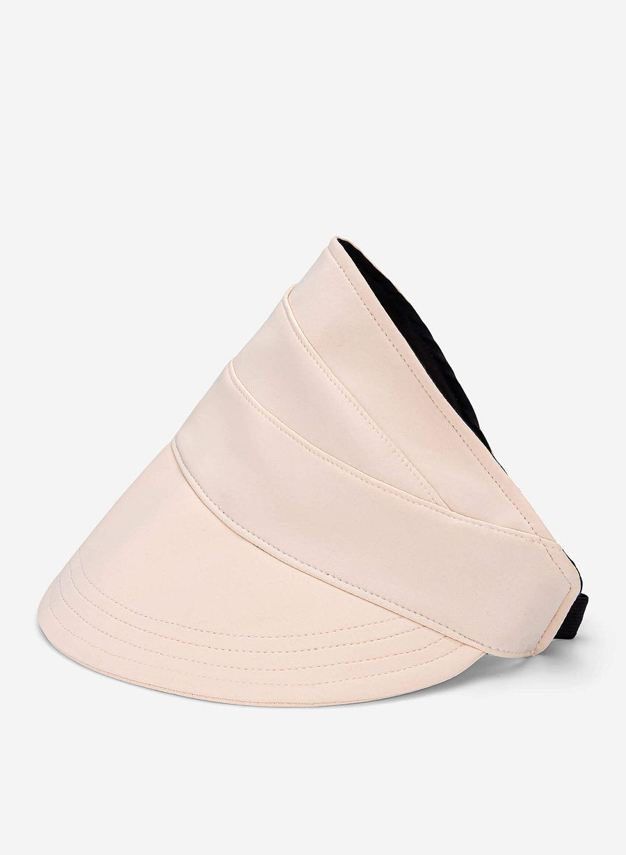 Wide-brim Visor - HAT 0006 - Beige - vascara.com