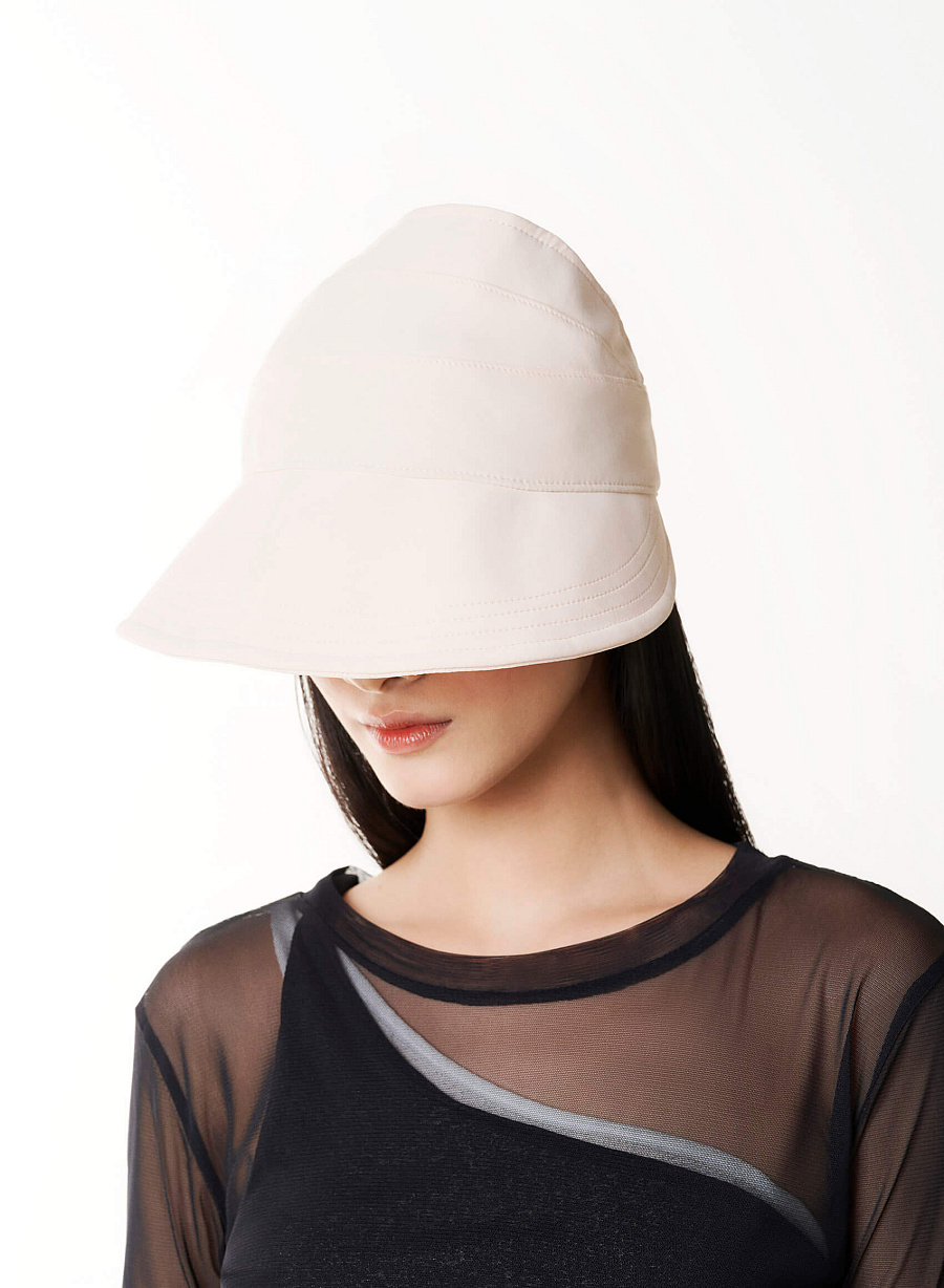 Wide-brim Visor - HAT 0006 - Beige - vascara.com