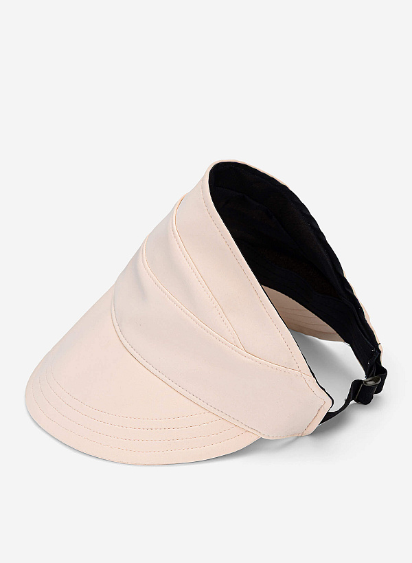 Wide-brim Visor - HAT 0006 - Beige - VASCARA