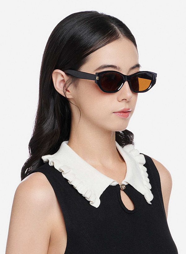 Kính mát dáng wayfarer Lenore - SPE 0024 - Màu đen - VASCARA
