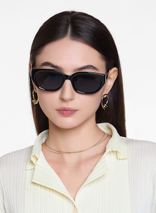 Kính mát dáng wayfarer Cyrus - SWP 0001 - Màu đen - VASCARA