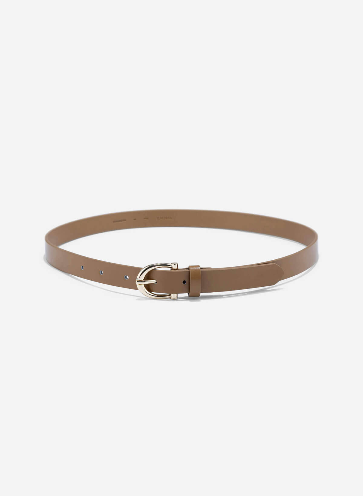 Classic Round Head Buckle Belt - BEL 0038 - Brown - VASCARA