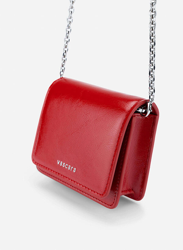 Crossbody Mini Wallet - WLL 0317 - Red - VASCARA